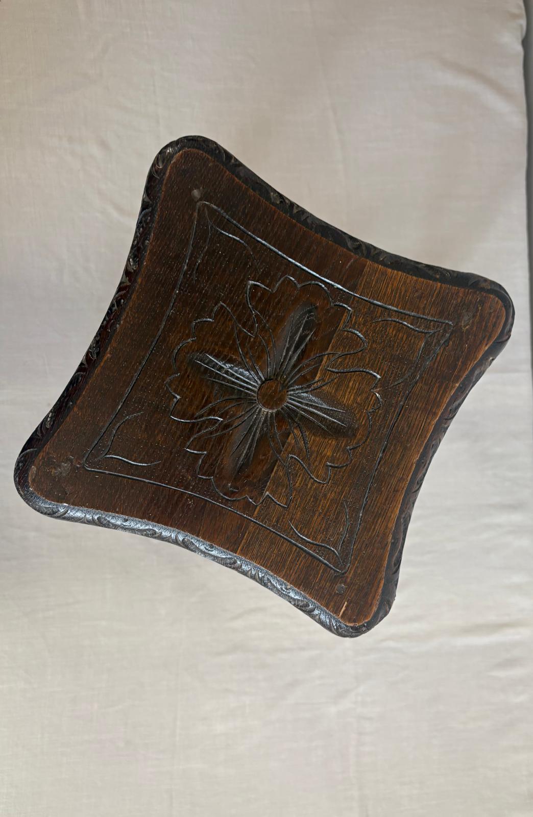 Antique English Barley Twist Side Table - Collector & Curator