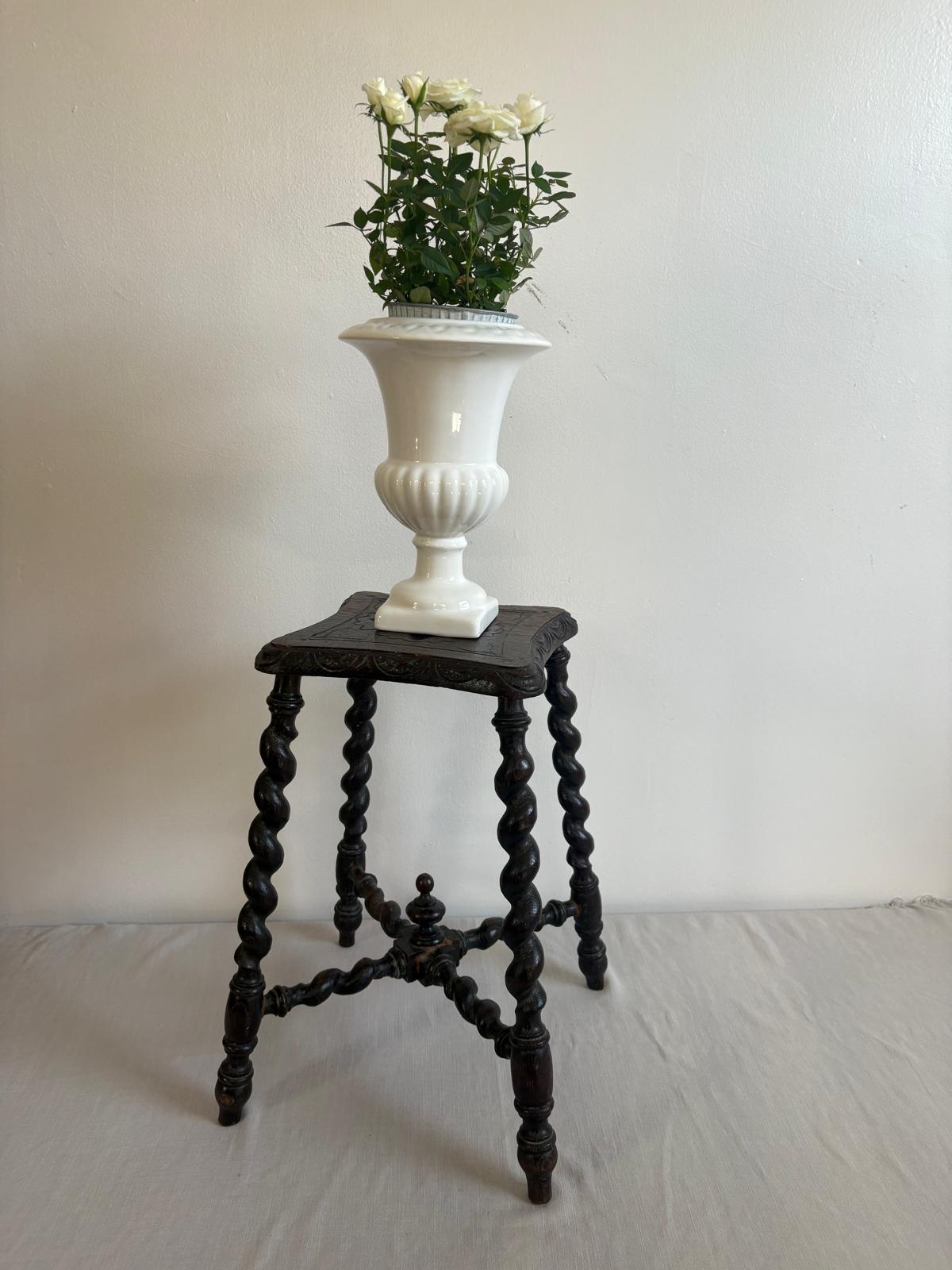 Antique English Barley Twist Side Table - Collector & Curator