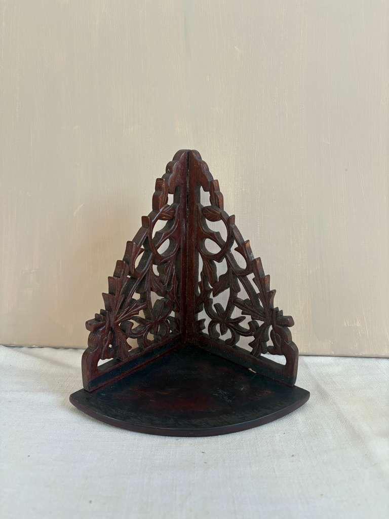 Vintage French Oval Wicker Bread Basket;Antique Victorian walnut corner shelf; Vintage Woven Wall Baskets - Collector & Curator