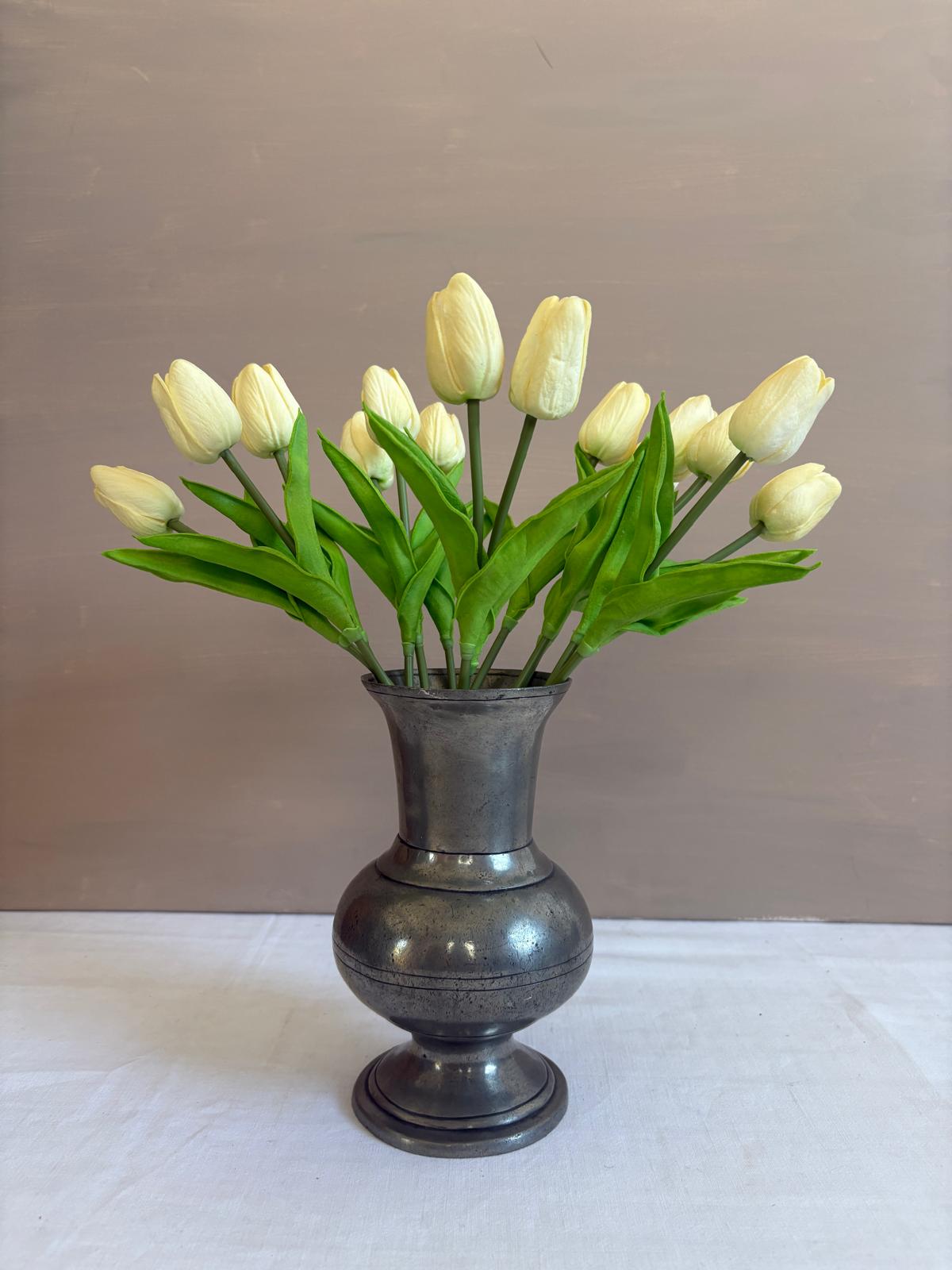 Vintage French Pewter Baluster Vase - Collector & Curator