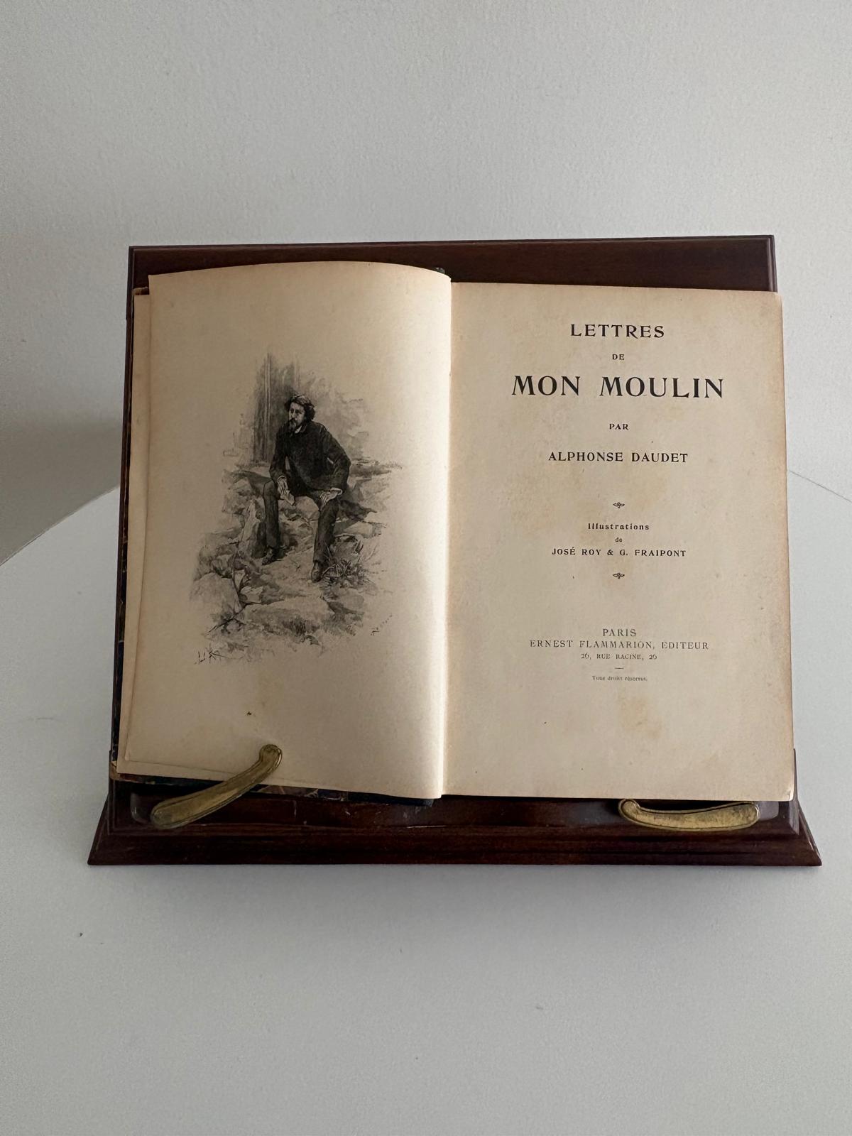 Antique French Illustrated Book "Lettres de Mon Moulin"  by Alphonse Daudet ; Flammarion Paris