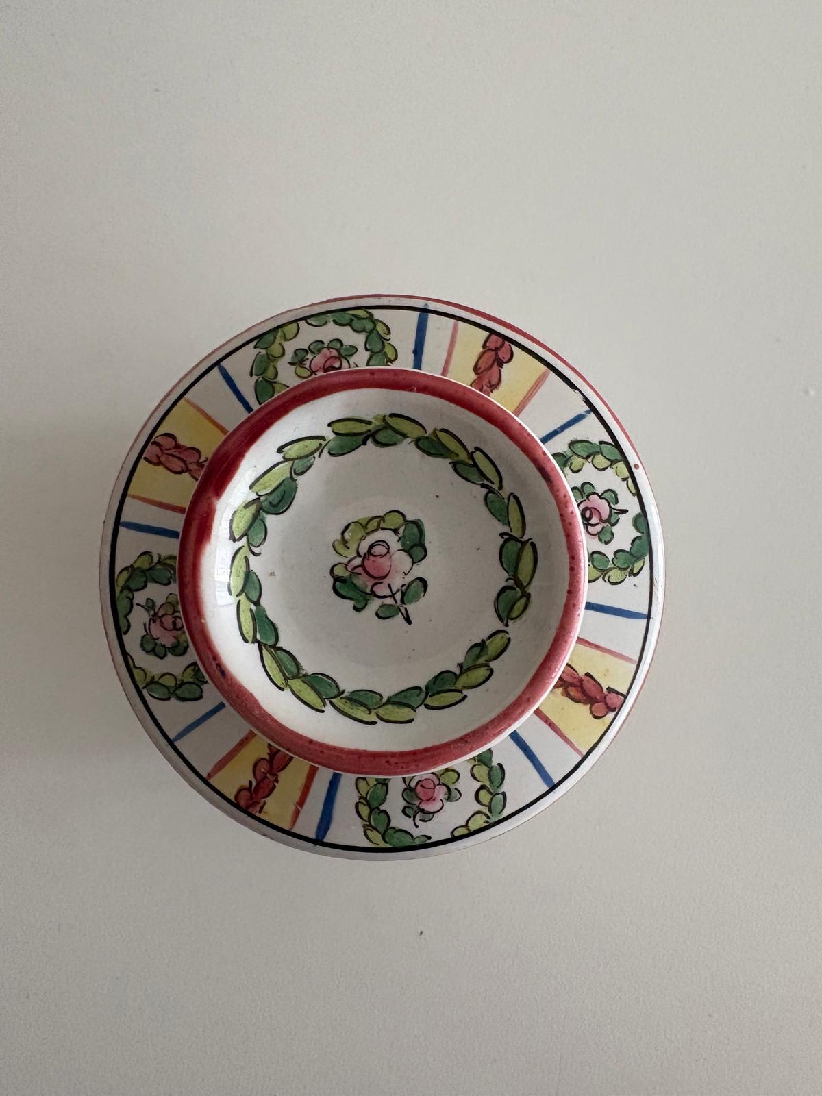 Antique Alfred Renoleau “Auvergne” Faience Butter Dish with Bird Décor circa 1900 - Collector & Curator