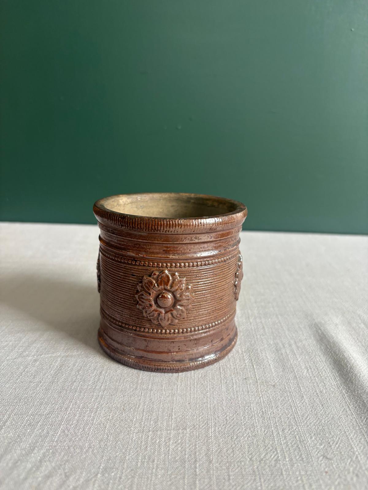Antique French Beauvais Tobacco Pot