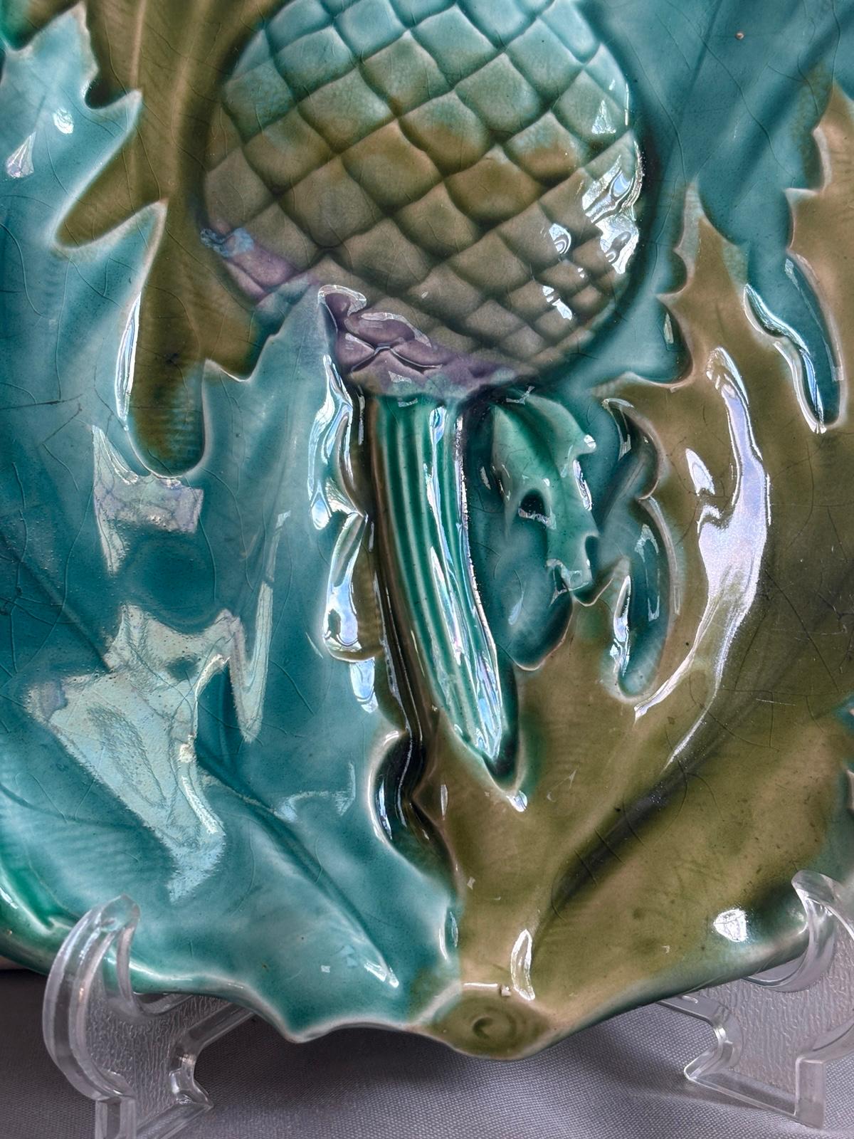Antique French Majolica Serving Platter