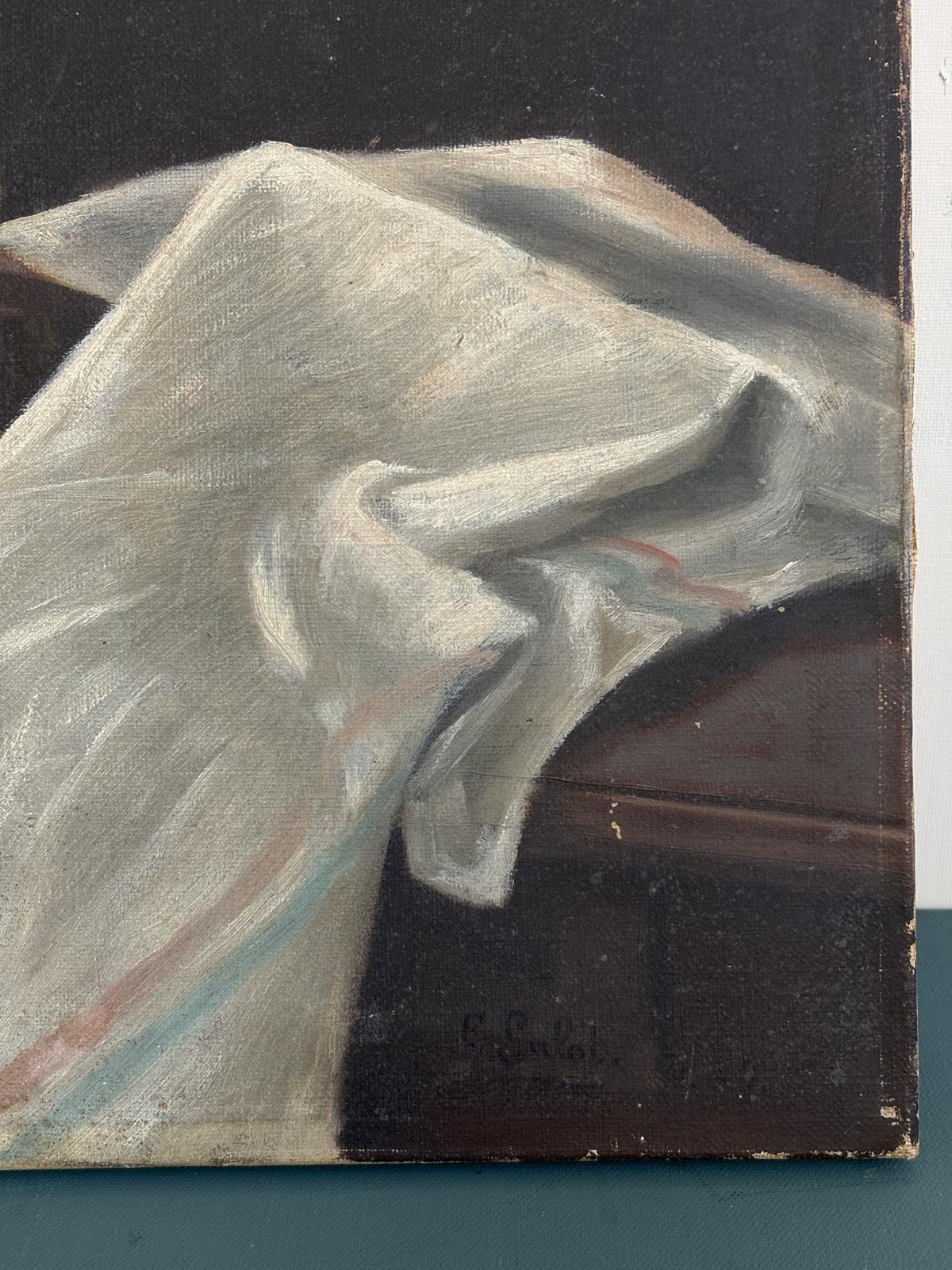 Antique French Still Life Oil Painting on Canvas - Collector & Curator