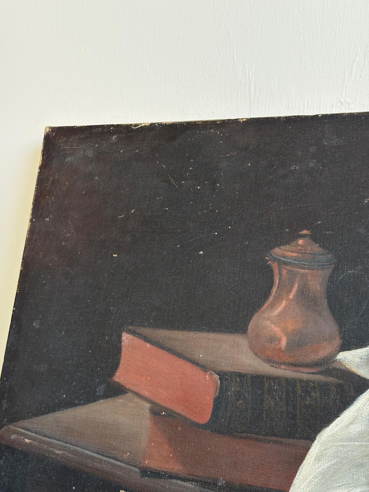 Antique French Still Life Oil Painting on Canvas - Collector & Curator